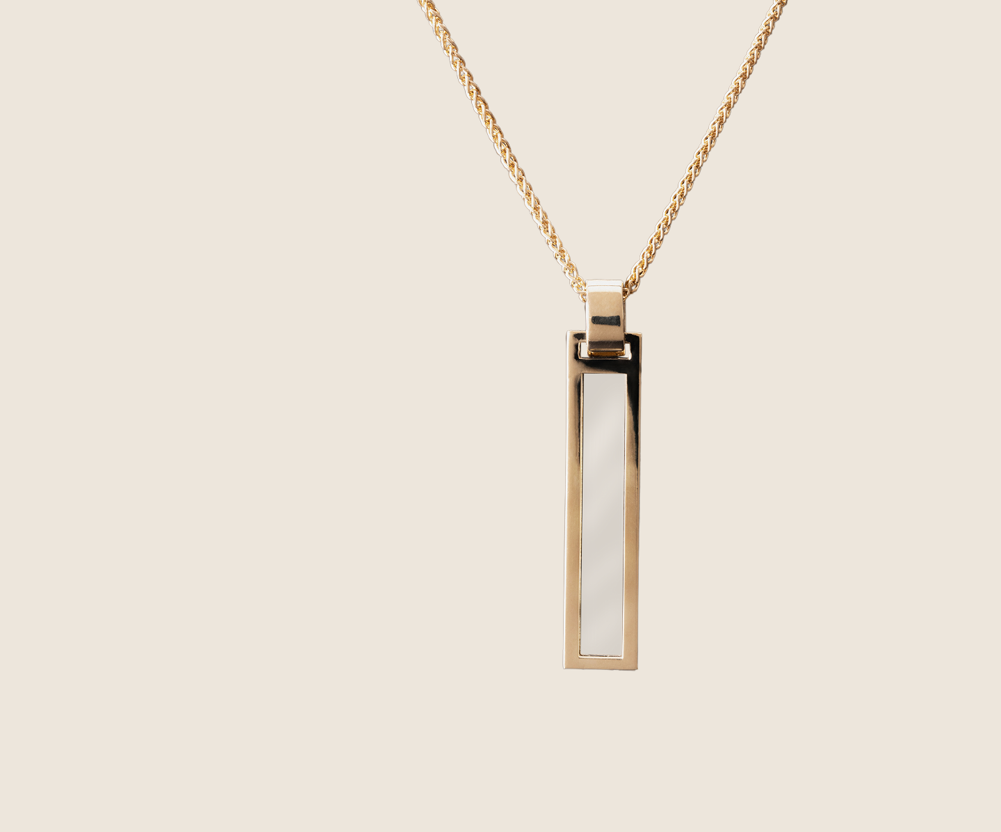 Nano-Tehilim Minimalist Vermeil Necklace for Men