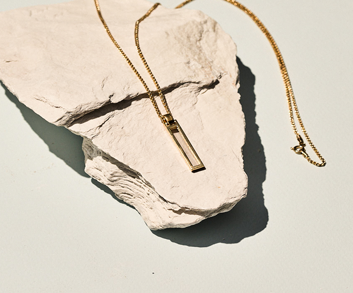 Nano-Tehilim Minimalist Vermeil Necklace for Men