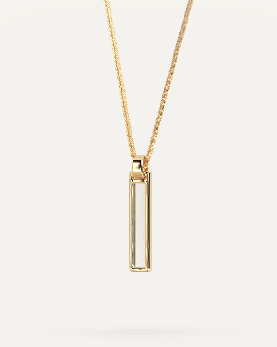 Nano-Tehilim Minimalist Vermeil Necklace for Men