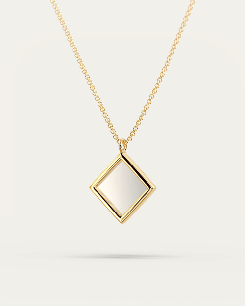 Sapphire Nano-Tehilim Minimalist 14K Gold Necklace