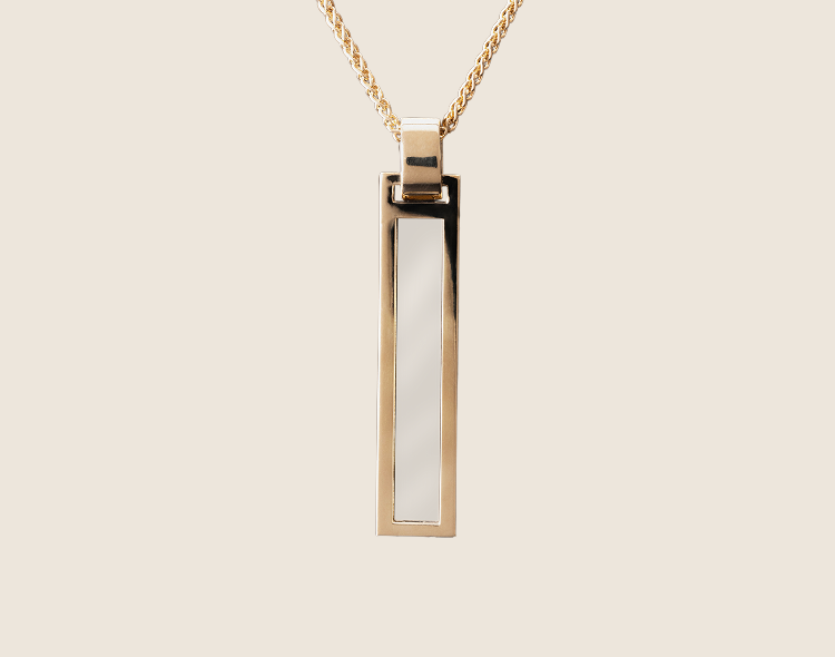 Nano-Tehilim Minimalist Vermeil Necklace for Men