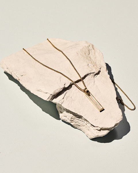 Nano-Tehilim Minimalist Vermeil Necklace for Men