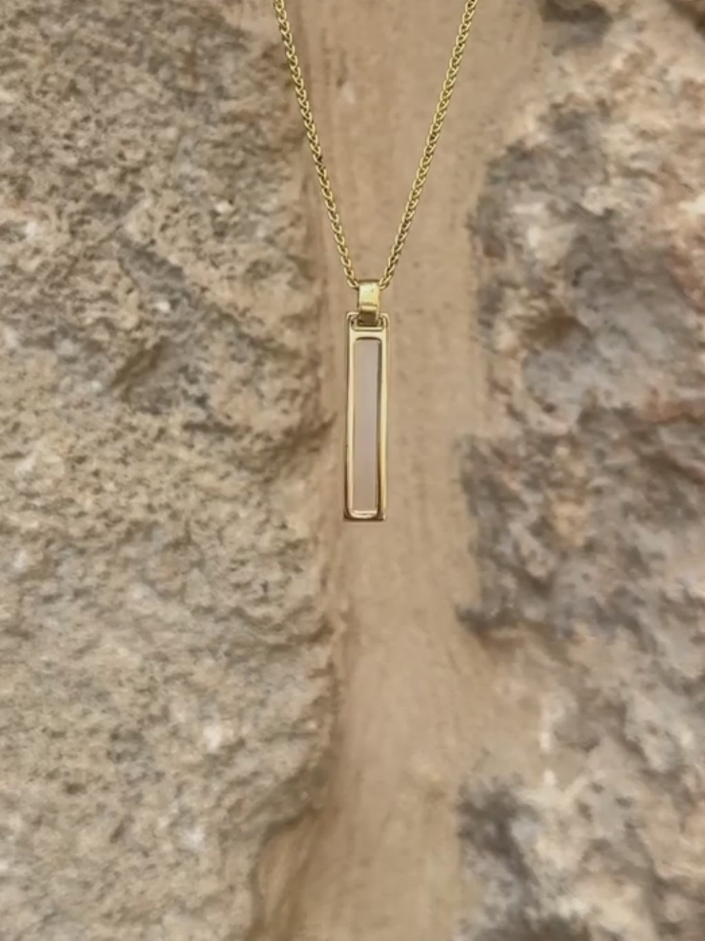 Sapphire Nano-Tehilim Minimalist 14K Gold Necklace