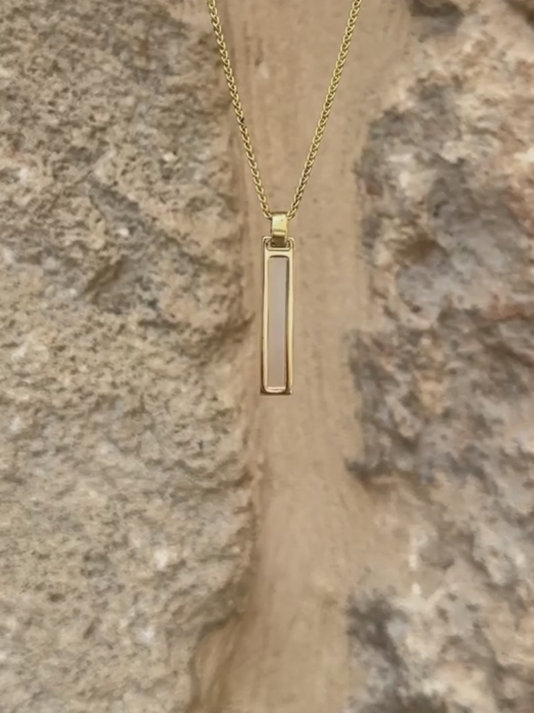 Sapphire Nano-Tehilim Minimalist 14K Gold Necklace
